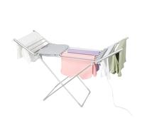 HomeVibe Electric Heated Clothes Airer Folding Laundry Dryer - Portable Winged Heat Rack, Energy Efficient Indoor Clothes Dryer, Foldable Heated Drying Rack with Large Drying Space