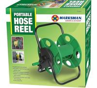 HomeVibe Portable Hose Reel - Lightweight Garden Hose Storage with Handle - Wall Mounted & Free-Standing Water Pipe Organiser - Durable & Easy to Use for Outdoor Gardening