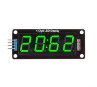 HomeVortex 0.56 Inch 4-Digit LED Clock Tube Display Module with for TM1637 Driver, RGB Seven-Segment Digital Tube for For Arduino Projects, 5V Control Interface, Green(Green)