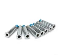 HomeVortex 10-Pack 8mm x 35mm Roller Skate Axles for Quad Boots and Inline Blades, Silver Metal Screw-in Shafts with 608 Bearings and 4mm Hex Tool
