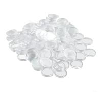 HomeVortex 100 Pieces 21mm Coin Holder Capsules Transparent Round Storage Case Set for Collectible Coins and Commemorative Medals Protection Display