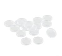 HomeVortex 100Pcs Clear Plastic Coin Capsules 18mm Hard Storage Holders Cases, for Collecting Commemorative Silver Gold Copper Coins Protection Display