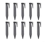 HomeVortex 100pcs Lawn Mower Boundary Pegs, 8.5cm Plastic Hooks Anchors for Robot Mower Wire, Weather Resistant Garden Stakes for 0.1-3.8mm Cables, Outdoor Camping Nail