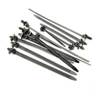 HomeVortex 100pcs Nylon Cable Ties Assorted Car Wire Harness Fasteners For Zip Clip Bands 5 Styles Mixed Bundle for Automotive Exterior Mouldings Trim Line Bundling