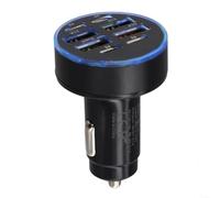 HomeVortex 100W 8-Port Car Charger with LED Display, Fast Charging USB-C PD & for QC3.0 Adapter for iPhone for SAMSUNG, Multi-Device Power Hub for Cars Trucks Vans, Black