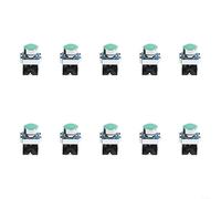 HomeVortex 10pcs 22mm Momentary Push Button Switches IP65 Waterproof NO/NC SPDT Single-Pole Double-Throw for Industrial Equipment,Plastic and Metal Construction(Green)