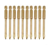 HomeVortex 10pcs 6mm Head Hex Shank Drill Bits, For TiN Coated Carbide Tip with 4 Cutting Edges for Glass Ceramic for TILE Marble Granite Stone