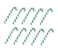 HomeVortex 10pcs Inflatable PVC Christmas Candy Canes Holiday Party Decorations Red Green Blue 88cm Festive Indoor Outdoor Display Accessories(green)