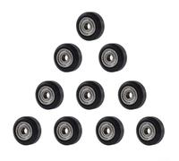 HomeVortex 10Pcs Linear Bearing Plastic Pulley Wheel,for 3 Pro V2 for CR-10 3D, Smooth Quiet Operation, 24mm OD 5mm ID 10.2mm Height Black,Smooth Glide Bearing
