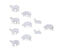 HomeVortex 10PCS N Scale Farm Animals Model Railway Figures White Sheep 1:150 DIY Landscape Scenery Decor for Train Layout Building For HO Gauge Accessories