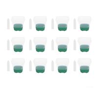 HomeVortex 12-Pack Transparent Square Flower Pots, 8.1x7.7cm