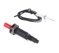 HomeVortex 18mm Piezo Igniter Push Button, for Fireplace Gas Grill Stove, Electric Ignitor with Sturdy Build for Quick Spark Generation, Simple Installation Direct(straight needle)