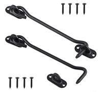 HomeVortex 2-Pack Stainless Steel Barn Door Lock Set,8-Inch Slide Bolt Latch,with Eye Hook, Heavy Duty Gate Hardware,for Fence, Shed, Bathroom (Stainless8 inches)