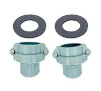 HomeVortex 2-Pack Water Hose Connector for For Coleman BC Pools and Spas with 2 Sealing Washers, PVC Nut Adapter for Quick Leak-Free Installation, Light Gray Blue