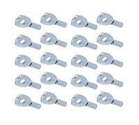 HomeVortex 20 Pack Gym Pulley Cable Eyelet Terminal Stopper for 5mm 6mm Wire Rope, Iron Port Joint Connector for Home Commercial Fitness Equipment Lat Pulldown Row Machine(for 5mm)