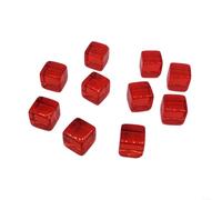 HomeVortex 200Pcs Acrylic 6-Sided Dice Set, Mixed Colours Transparent Square Corner Cubes For DIY Crafts,Board Games,Casino Play, Party Entertainment Storage Box Included(red)