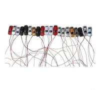 HomeVortex 20Pcs N Scale Lighted Model Cars,for Model Railway Layouts,1:150 Plastic Train Scenery Vehicles with LED, 12V Operating Voltage, Random Colors for Railroad