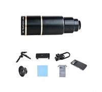 HomeVortex 22x Metal Telephoto Camera Lens, High-Definition Mobile Zoom Lens with Clip and Stand, for Travel Photography and Nature Observation(for 15 pro)