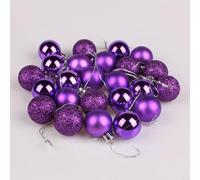 HomeVortex 24Pcs Shatterproof Christmas Tree Ornaments Balls,Shiny, Matte And Gold Sparkle Baubles Xmas Decor For Christmas And Holiday Decorations(Purple)