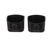 HomeVortex 2PCS Car Key Box ABS Storage Organizer for Keys Remote Cards Dashboard Console Mount Compact Interior Accessories Black 51x55mm