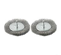 HomeVortex 2pcs Electric Joint Brush Replacement Wire Brush Set for EFB 400/401 Blister, 100mm Stainless Steel Weeding Brushes for Pavement Moss Removal