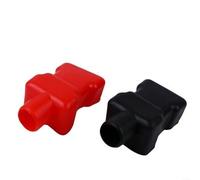 HomeVortex 2PCS Rubber Terminal Covers Dust Cap Set Wear Resistant Heat Insulation Fireproof Protection, for Car Truck Motorcycle Positive Negative Red Black