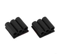 HomeVortex 2pcs Side Driver Bit Holder Quick Change Gripper Tool Holster for Power Drill, Elastic Plastic Arc-Shaped Mount Stores 3-6 Bits, Compact Black Accessory