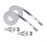 HomeVortex 2Pcs Silver Pinstripe Tape Decal, Scratch-Resistant Vinyl Stripe Stickers for Car Body, Boat, Bike, Motorcycle, Helmet, Instrument Panel Decoration