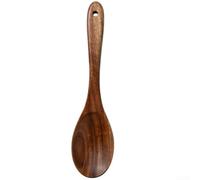 HomeVortex 3-Piece Wooden Cooking Utensil Set, Acacia Wood | Natural Spatula Spoon Fork, Long Handle Non-Stick Safe Kitchen Tools for Stirring Serving Salad