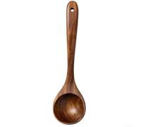 HomeVortex 3-Piece Wooden Utensil Set Heat Resistant | Natural Acacia Wood Spatula Fork Spoon with Long Handles, Kitchen Tools for Non-Stick Cookware