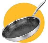 HomeVortex 30 cm Stainless Steel Non-Stick Frying Pan, Silver
