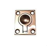 HomeVortex 304 Stainless Steel Flush Pull Handles, Recessed For Ring Latch for Cabinets Boats Floor Hatches, Hard Wearing Square Lift Handle with Screws, Modern Marine Deck(48 * 38mm)