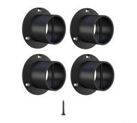 HomeVortex 304 Stainless Steel Rope End Bracket Black Coated for 2 Inch Hemp Railing Marine Deck Yacht Garden Fence Hardware Kit