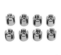 HomeVortex 316 Stainless Steel Cross Wire Rope Clips, Mirror Polished Cable Clamps for Garden Trellis Systems, Vine Plant Supports, Grape Rack, 4mm x 12mm, Silver, 8 Pack