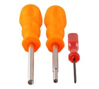 HomeVortex 3pcs Security Screwdriver Set 3.8mm 4.5mm Gamebit Tool,for NES For SNES N64 SFC For GameCube Repair, Heat Treated Metal Bits with Y Driver for Console Maintenance(Orange)