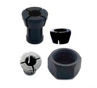 HomeVortex 4PCS Router Collet Collection Machined Steel Cutting Tool Holder 6.35mm 6Mm 8Mm for RP0900K RT0701C M361 3608B RT0702C Models