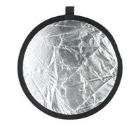 HomeVortex 5-in-1 Photography Reflector 30cm Collapsible Light Diffuser with Gold Silver White Black Translucent Surfaces for Studio Live Video Portable Handheld Disk(Gold Silver)