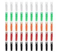 HomeVortex 50Pcs Arrow Nocks .244 ID 6.20mm Plastic Inserts for Carbon Fiberglass Aluminum Shafts Accessories Red Green White Orange