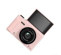 HomeVortex 5K Digital Camera with 75MP Sensor, 18x Zoom and Anti-Shake for Vlogging, 180° Flip Screen Selfie Cam, HD 2.8" Display, Portable for Travel and Content(Pink)