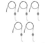HomeVortex 5Pcs Gas Igniter Electrode, M10*1 Threaded Ceramic Spark Electrode, Ceramic Electrode Ignition Spark Wire, For BBQ Grill Oven Heater, Push Button Piezo Igniter