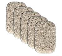 HomeVortex 5PCS Soap Lifting Pads for Bar Soap - Self Draining Soap Saver Tray to Extend Soap Life - Non-Slip Shower Sponge Rack for Bathroom Sink Bathtub - White Grey Beige 4.3x3 Inch(Beige)