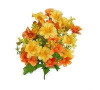 HomeVortex 6-Pack Artificial Daisy Flowers, 28 Heads Silk Bouquets for DIY Wedding Decor, Realistic Fake Floral Arrangements for Home Garden Party, Orange Red Blue(Orange)