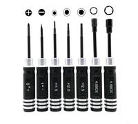HomeVortex 7-Piece Hex Screwdriver Set RC Model Repair Tool Kit Socket Wrench Set with Stainless Steel Construction for Remote Control Cars Drones Aircraft