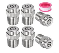 HomeVortex 7Pcs Stainless Steel Pressure Washer Nozzle Kit 40° Fan Spray G1/4 Connection 5 Aperture Options For Cleaning Equipment(Aperture 035)