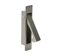 HomeVortex 90mm Satin Nickel Flush Pull Handle, Concealed Rotating Door Lever in SS 304 Stainless Steel for Interior Sliding Pocket Doors, Includes Fixing Screws
