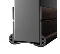 HomeVortex 93cm PVC Door Bottom Seal Strip Windproof, Soundproof Draft Stopper for Home Doors Energy Saving Weather Stripping Blocks Noise, Dust and Cold Air (black)