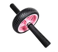 HomeVortex Ab Wheel Roller with High-Strength Steel Core, Single Wheel Abdominal Exerciser for Core Strength, Non-Slip For EVA Handles for Home Gym Fitness Training on Floor or Mat(pink+black)