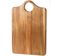 HomeVortex Acacia Wood Cutting Board, Double Sided Chopping Block with Handle, Anti-Slip Thickened Kitchen Tray for Meat Vegetables, Moisture Resistant Serving Platter, Brown 38x25cm(L)