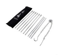 HomeVortex Adjustable Camping Tripod, 3-Section Aluminum Alloy Fire for Stand up to 80cm, Portable Hanging Pot Holder for Dutch Oven Cooking, Lanterns & Gear with Carry Bag, Silver