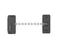 HomeVortex Adjustable Child Lock, for Doors Drawers Cabinets Fridge, 360° Stainless Steel Chain Proofing Latch, with Password for combo, Drill-Free or Screw Mount,(Black)